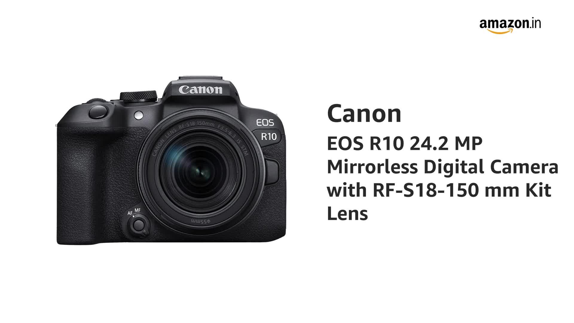 Canon EOS R10 24.2MP RF-S18-150 F/3.5-6.3 IS STM Mirrorless Camera - Image 2